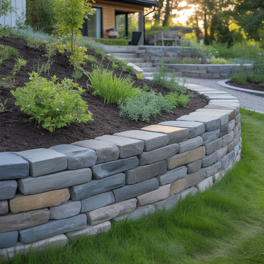 10.Hur du bygger en snygg och stabil stodmur i sluttande tradgardar