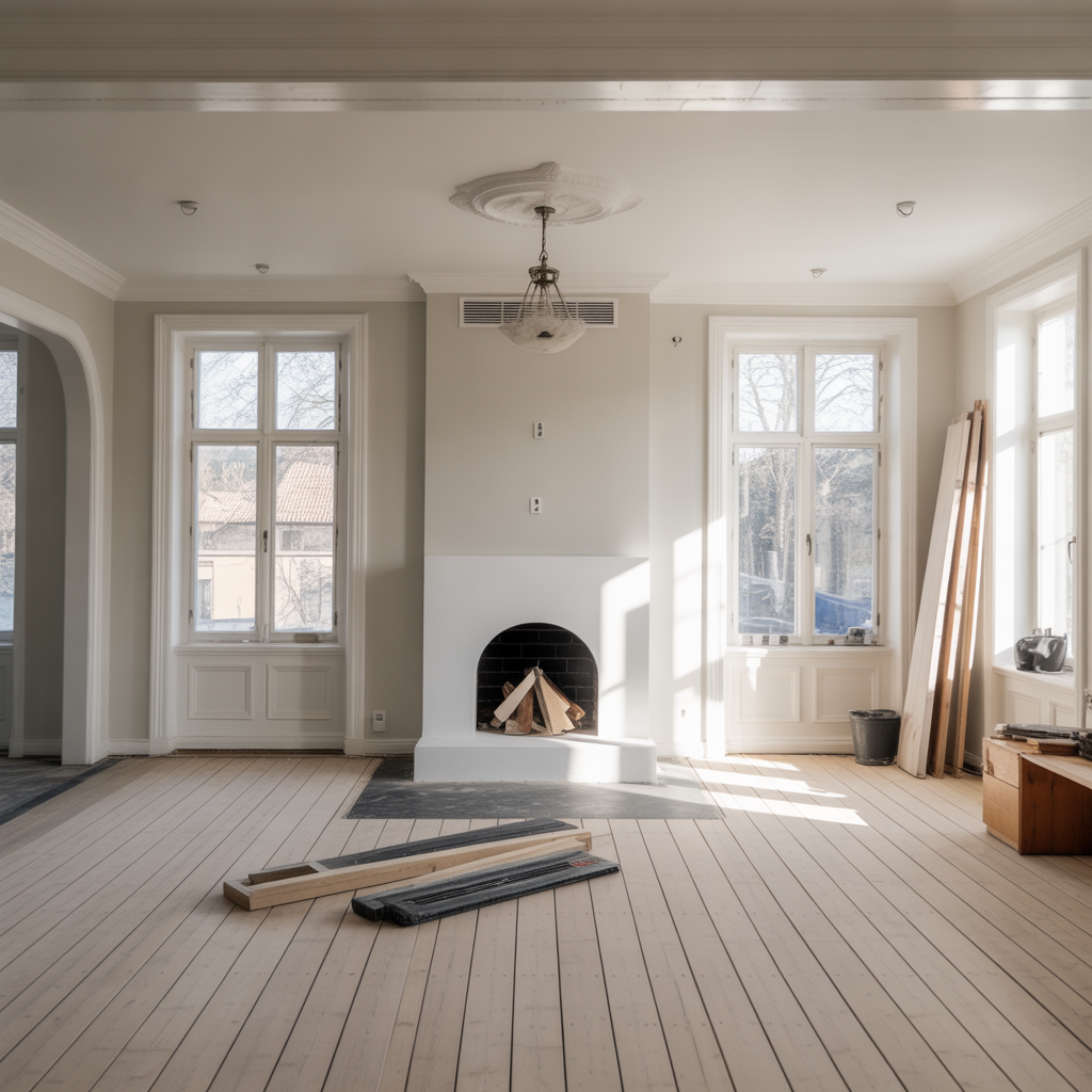 4.Gor om ditt hem med en oppen spis bygg och design