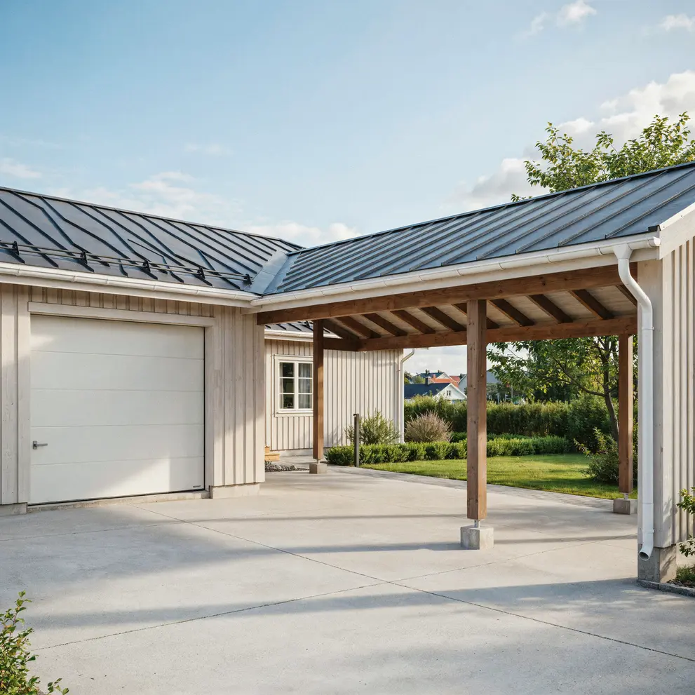 bygga carport garage storvreta uppsala